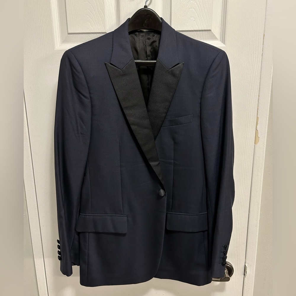 COPY - DIOR Homme Virgin Wool midnight navy blue Tuxedo Blazer Jacket 50R ( 40R…